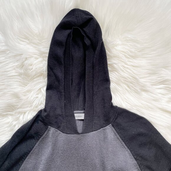 Icebreaker Black Gray Cool-Lite Wool Blend Utility Explore Hoodie Sweater - Picture 3 of 8